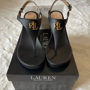 Lauren by Ralph Lauren Wedge Thong Sandals